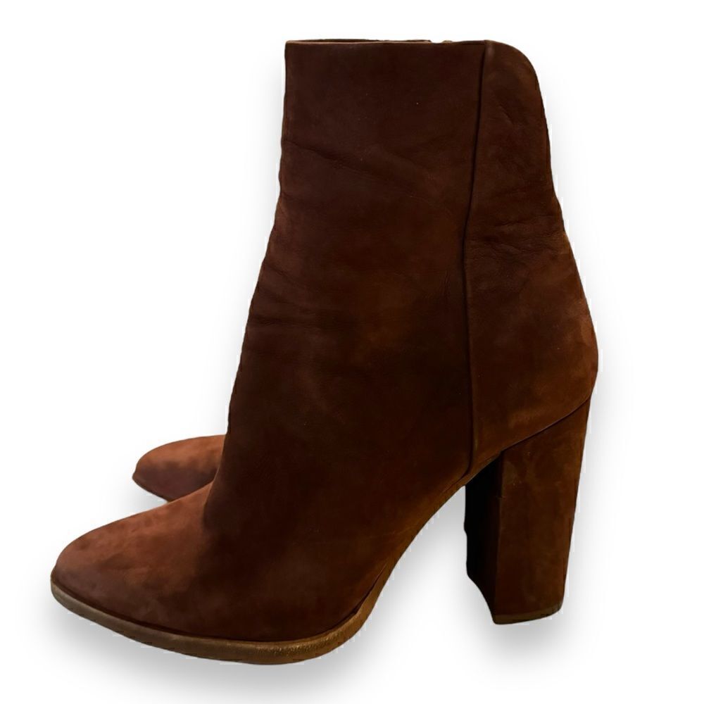 Mercer Edit Fend Off Block Heel Suede Ankle Boots